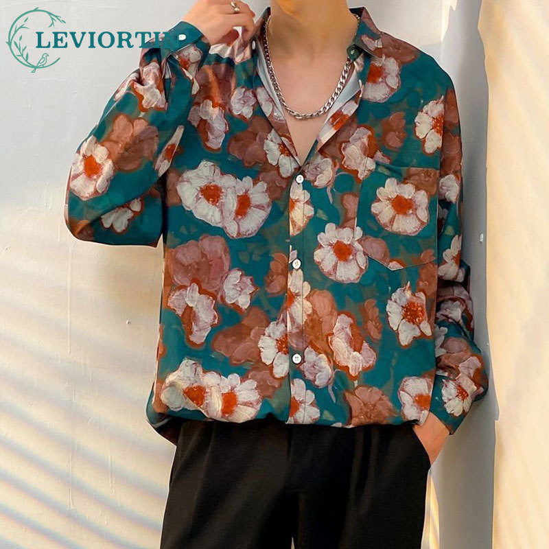 Streetwear Brand With Flowers - Chemise à fleurs à manches longues