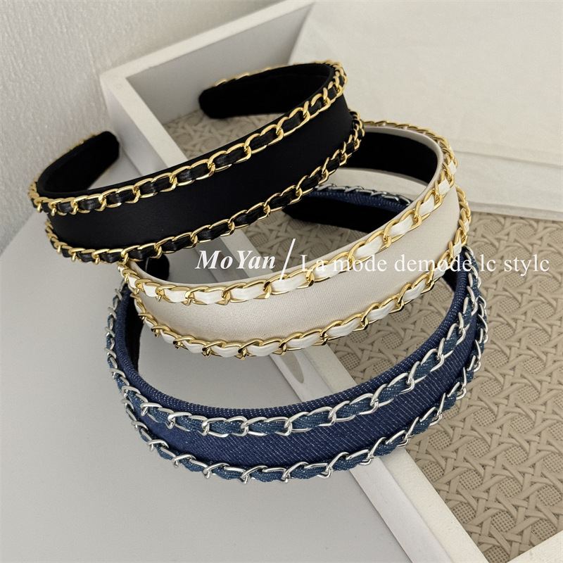 Streetwear Brands - Nouveau Bandeau Cheveux Chaîne Métallique Marque
