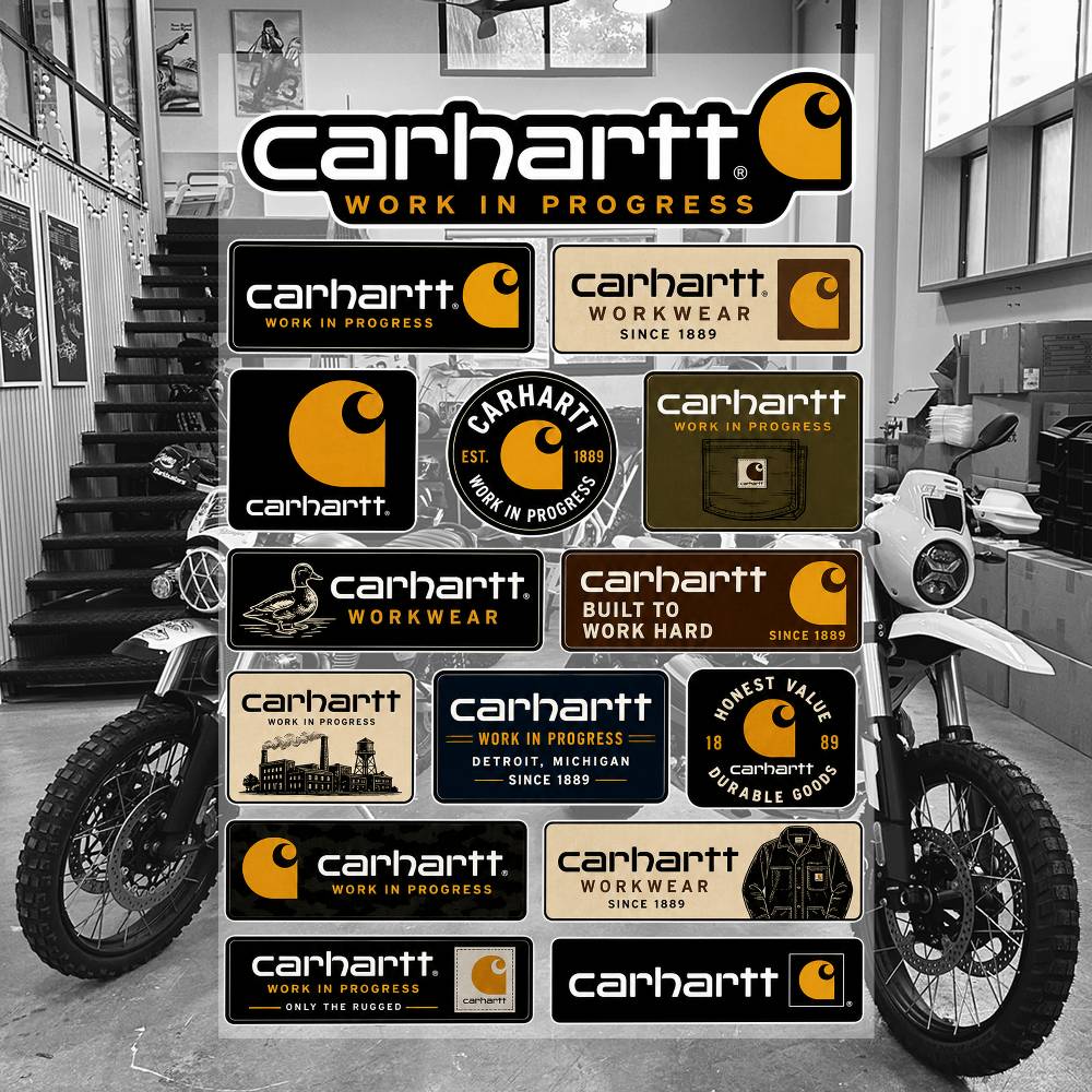 Streetwear Brand Stickers - Autocollants en vinyle imperméables C-a-r-h-a-r-t-t pour