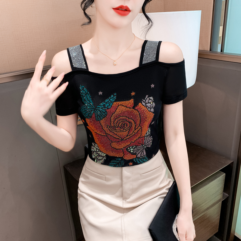 Nouveaux vêtements européens T - Streetwear Brand With Flowers avis et prix