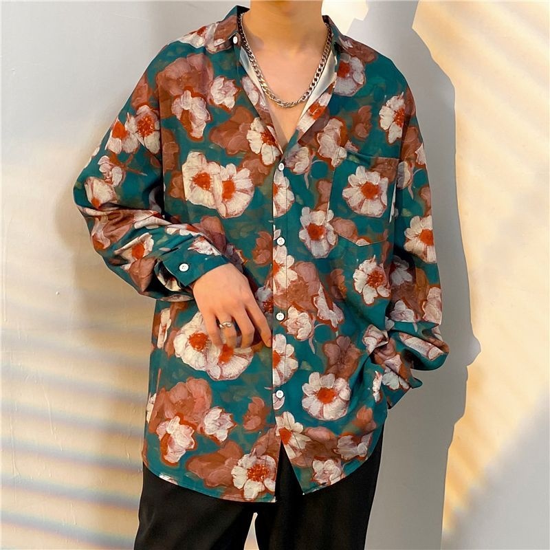 Chemise à fleurs à manches lon - Streetwear Brand With Flowers avis et prix