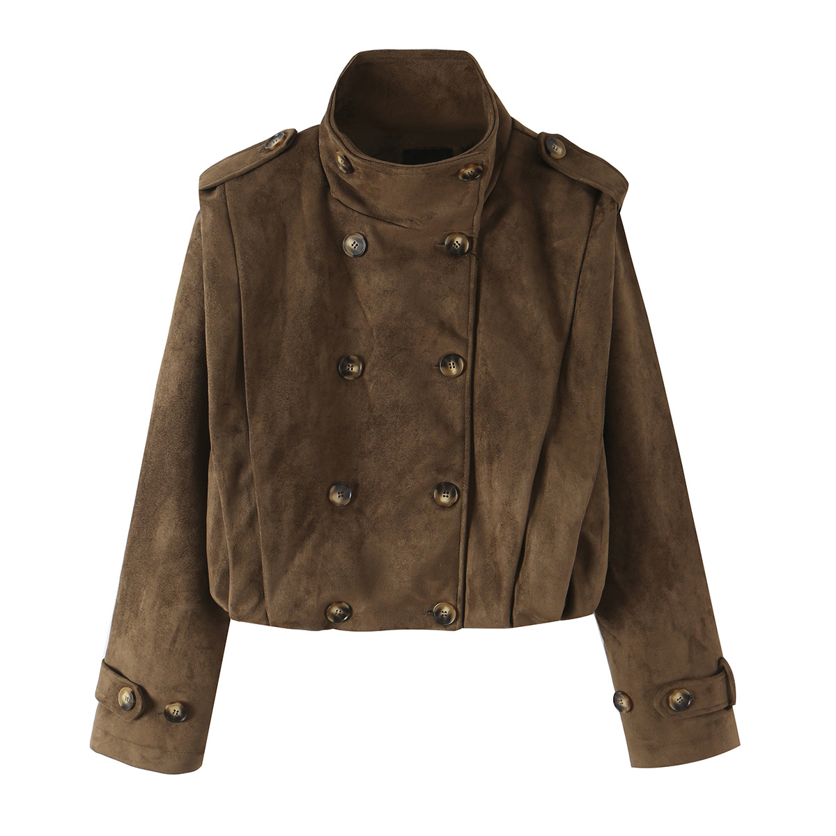 Veste courte en daim marron po - Streetwear Brand New avis et prix