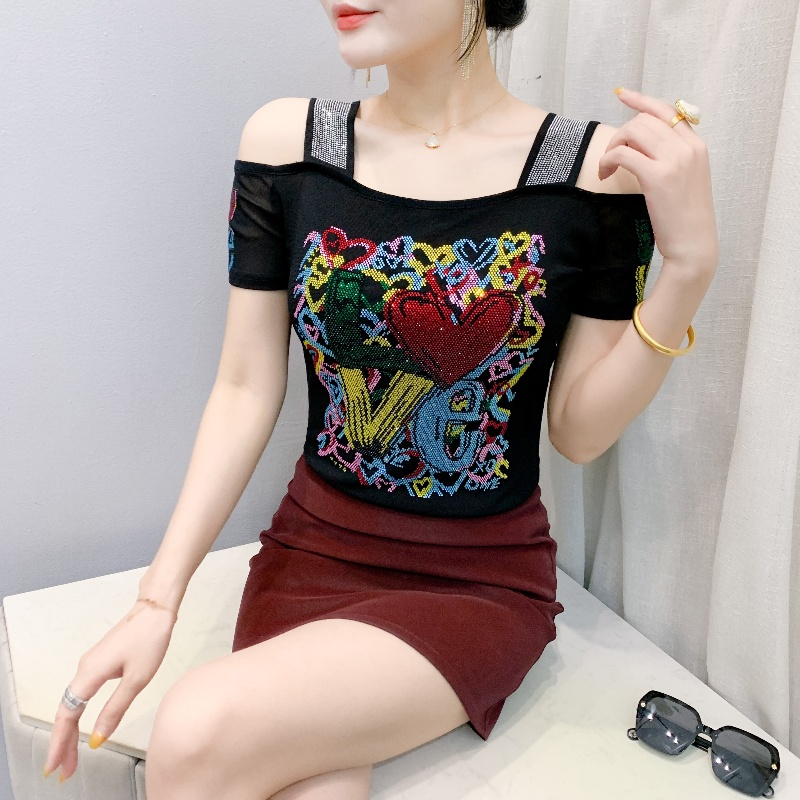 T-shirt moulant d'été de haute - Streetwear Brand With Flowers avis et prix