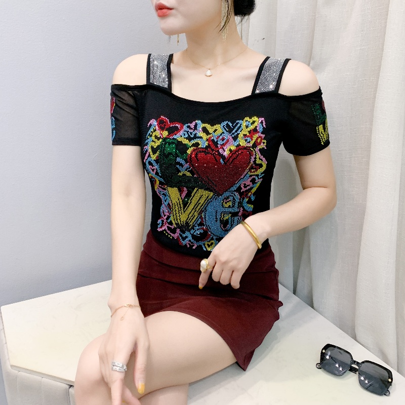 T-shirt moulant d'été de haute - Streetwear Brand With Flowers avis et prix